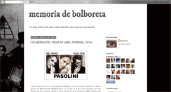 Desktop Screenshot of memoriadebolboreta.blogspot.com