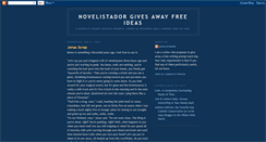 Desktop Screenshot of novelistador.blogspot.com