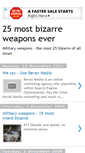 Mobile Screenshot of bizarre-military-weapons.blogspot.com