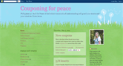 Desktop Screenshot of couponing4peace.blogspot.com