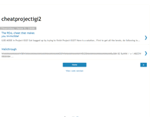 Tablet Screenshot of cheatprojectigi2.blogspot.com