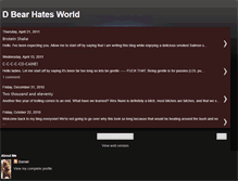 Tablet Screenshot of dbearhatesworld.blogspot.com