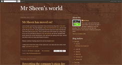 Desktop Screenshot of itsmrsheensworldnow.blogspot.com