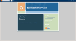 Desktop Screenshot of downthememorylane.blogspot.com
