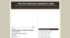 Desktop Screenshot of filminstitutesinindia.blogspot.com