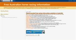 Desktop Screenshot of freehorseracinginfo.blogspot.com