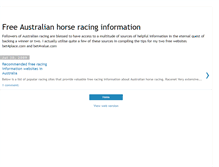 Tablet Screenshot of freehorseracinginfo.blogspot.com