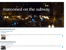 Tablet Screenshot of maroonedonthesubway.blogspot.com