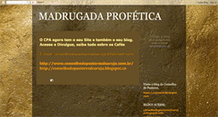 Desktop Screenshot of madrugadaprofetica.blogspot.com