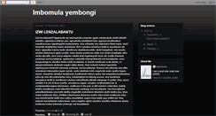 Desktop Screenshot of imbomulayembongi.blogspot.com