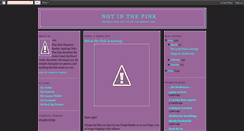 Desktop Screenshot of notinthepink.blogspot.com