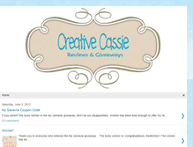 Tablet Screenshot of cassiesgiveaway.blogspot.com