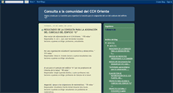 Desktop Screenshot of consultacomunidadcchoriente.blogspot.com