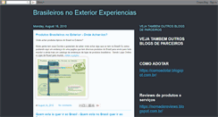 Desktop Screenshot of brasileiros-no-exterior-experiencias.blogspot.com