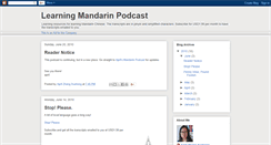 Desktop Screenshot of learningmandarinpod.blogspot.com