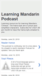 Mobile Screenshot of learningmandarinpod.blogspot.com