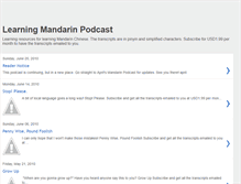Tablet Screenshot of learningmandarinpod.blogspot.com