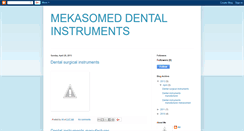 Desktop Screenshot of mekasomeddentalinstruments.blogspot.com