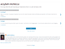 Tablet Screenshot of allysonmichelle.blogspot.com