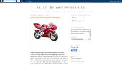 Desktop Screenshot of 49ccpocketbikeinformation.blogspot.com