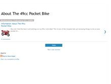 Tablet Screenshot of 49ccpocketbikeinformation.blogspot.com