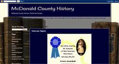 Desktop Screenshot of mcdonaldcountyhistory.blogspot.com