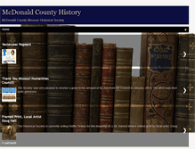 Tablet Screenshot of mcdonaldcountyhistory.blogspot.com