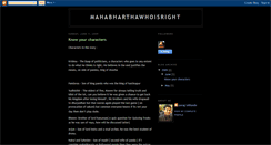 Desktop Screenshot of mahabharthaviews.blogspot.com