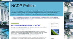 Desktop Screenshot of ncdppolitics.blogspot.com