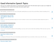 Tablet Screenshot of goodinformativespeechtopics.blogspot.com