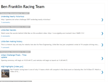 Tablet Screenshot of benfranklinracingteam.blogspot.com