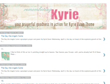 Tablet Screenshot of kyriethome.blogspot.com