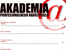 Tablet Screenshot of akademiaprofesjonalnegonauczyciela.blogspot.com