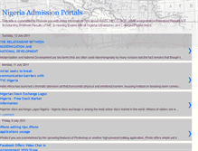 Tablet Screenshot of admissionportalsnigeria.blogspot.com