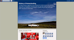 Desktop Screenshot of homesteadinghistory.blogspot.com