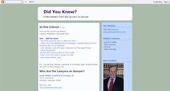 Desktop Screenshot of lawyersonsawyer.blogspot.com