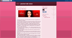 Desktop Screenshot of lakshmitalkshow.blogspot.com