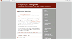 Desktop Screenshot of everything-and-nothing-at-all.blogspot.com
