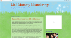 Desktop Screenshot of madmommymeanderings.blogspot.com