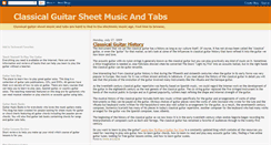 Desktop Screenshot of classical-guitar-sheetmusic.blogspot.com