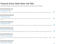 Tablet Screenshot of classical-guitar-sheetmusic.blogspot.com