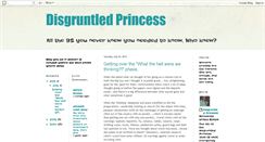 Desktop Screenshot of disgruntledprincess.blogspot.com