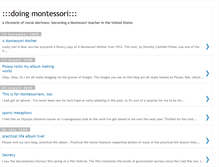 Tablet Screenshot of doingmontessori.blogspot.com