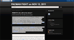 Desktop Screenshot of pacmanfightonnov132011.blogspot.com