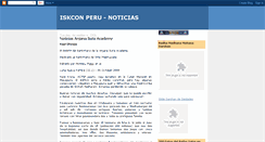 Desktop Screenshot of iskcon-peru-noticias.blogspot.com