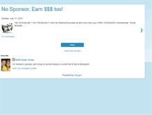 Tablet Screenshot of nosponsorcanearn2.blogspot.com