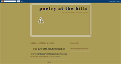 Desktop Screenshot of poetryatthehills.blogspot.com