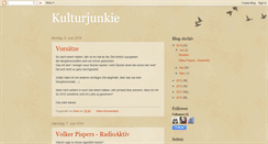 Desktop Screenshot of kulturjunkie.blogspot.com