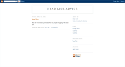 Desktop Screenshot of headliceadvice.blogspot.com