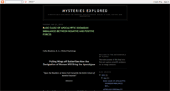 Desktop Screenshot of mysteriesexplored.blogspot.com